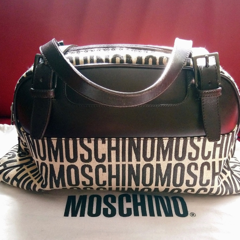 MOSCHINO BOWLER BAG  Made in Italy